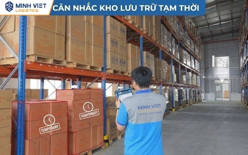 Cân nhắc kho lưu trữ tạm thời khi mặt bằng mới chưa sẵn sàng